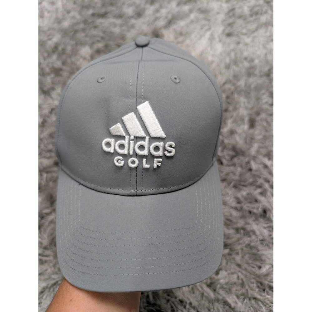 Adidas Golf‎ Gray Adjustable Baseball Hat Cap OSFM Embroidered Logo